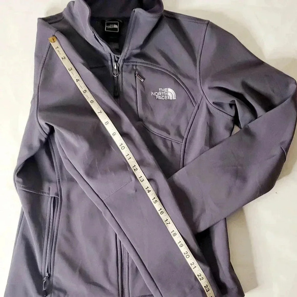 The North face Metalic Gray  Jacket Sz S Women's Full Zip Fleece Lining - Picture 6 of 9
